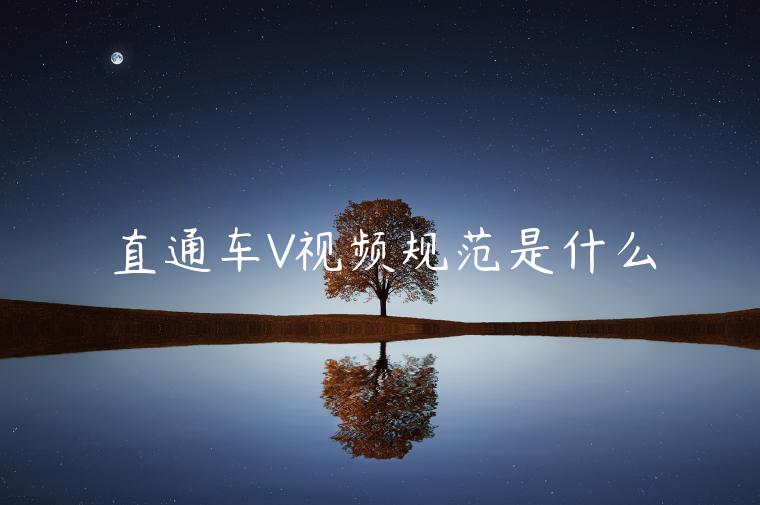 直通车V视频规范是什么